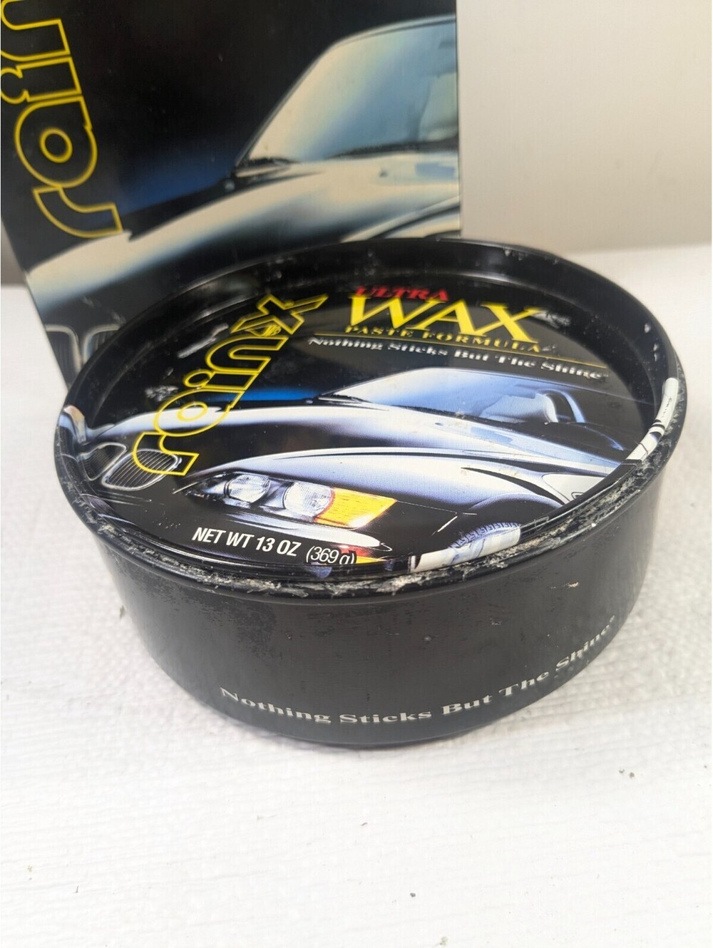 Vintage Rain X Ultra Wax paste formula rain-x car auto shine UV sunscreen 1998